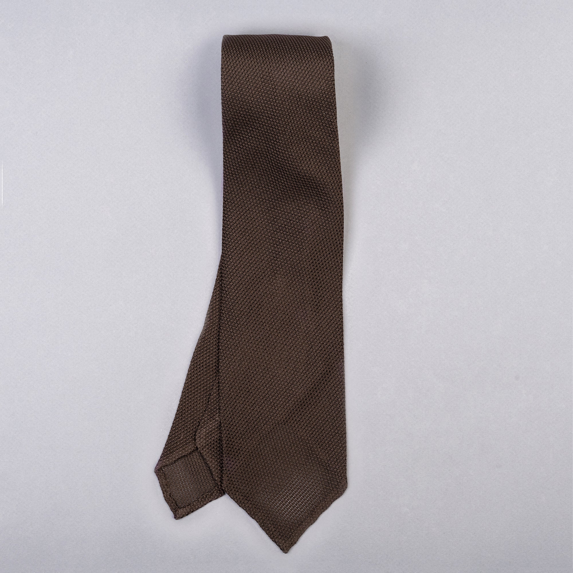 F. Marino Grenadine Tie – Brown