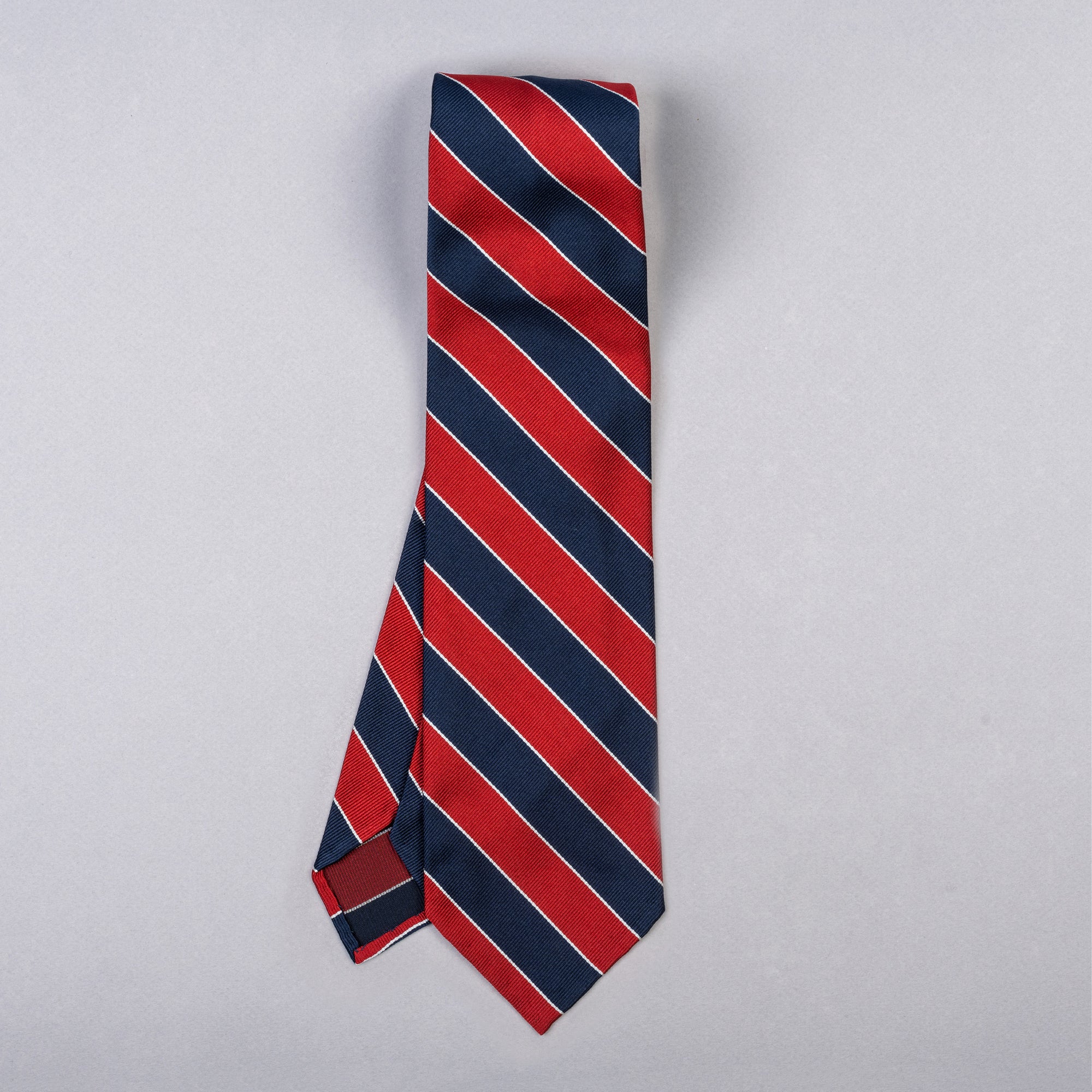 F. Marino Regimental Woven Tie – Red & Blue
