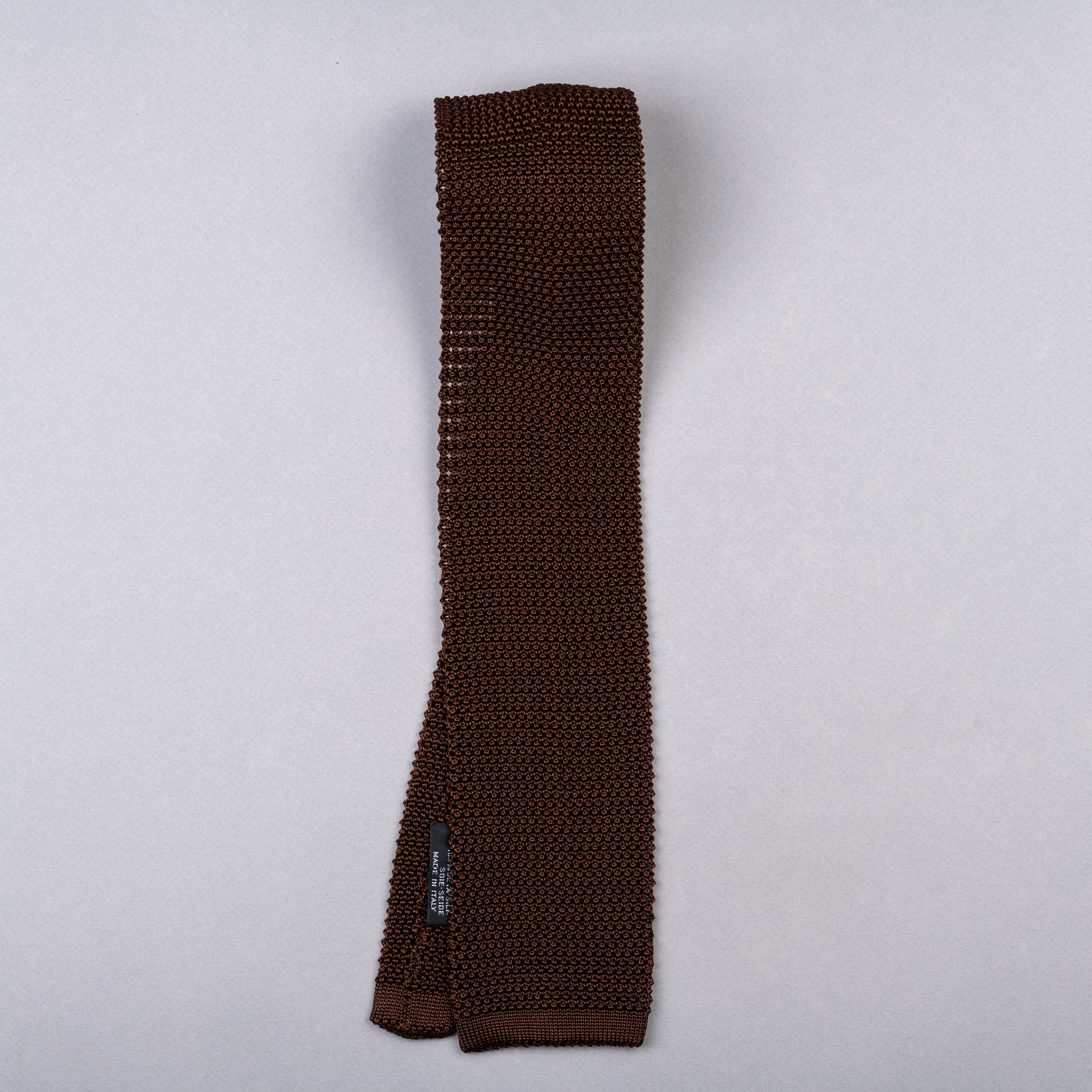 The Fine Gent Knitted Tie - Brown