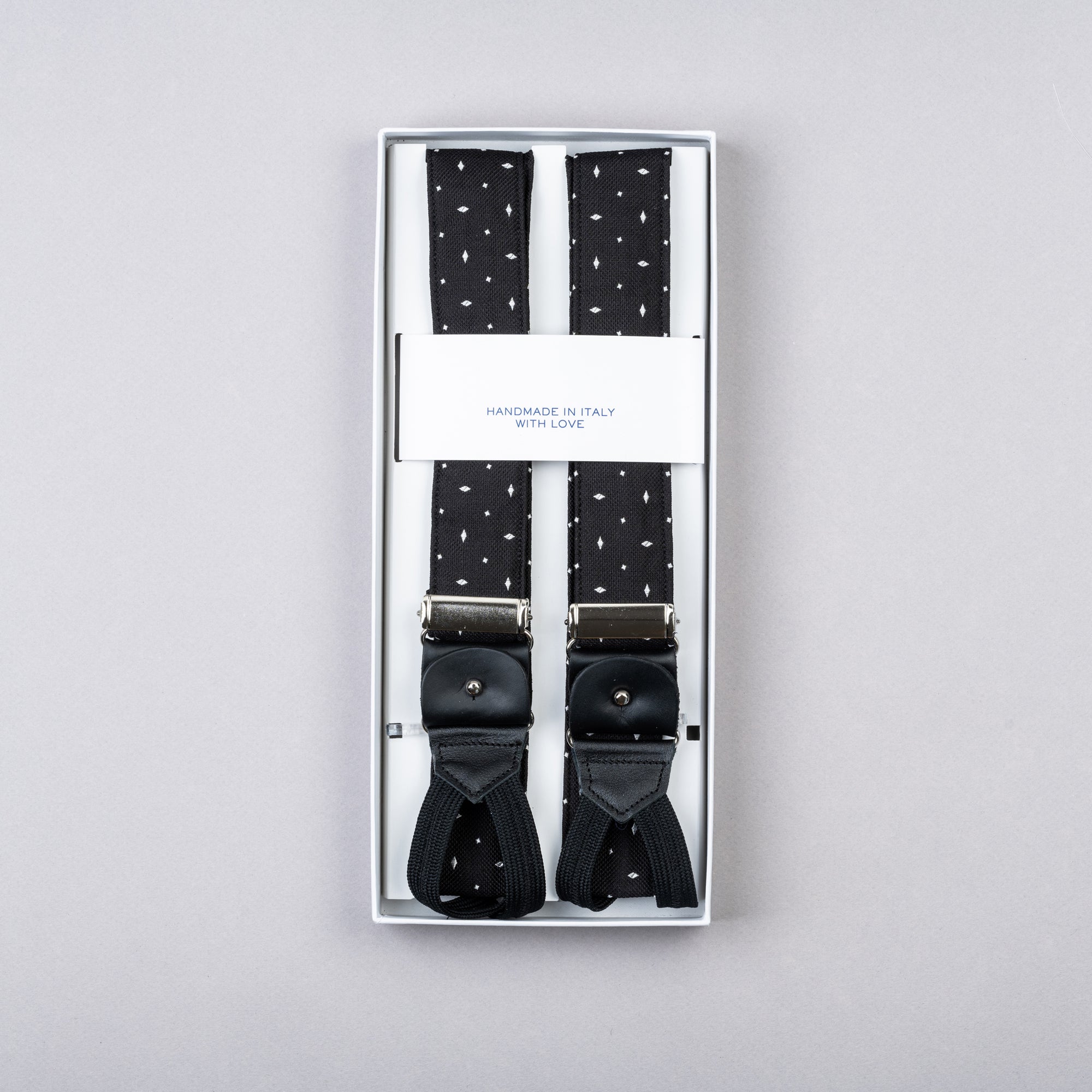 The Fine Gent Braces with Black Fabric
