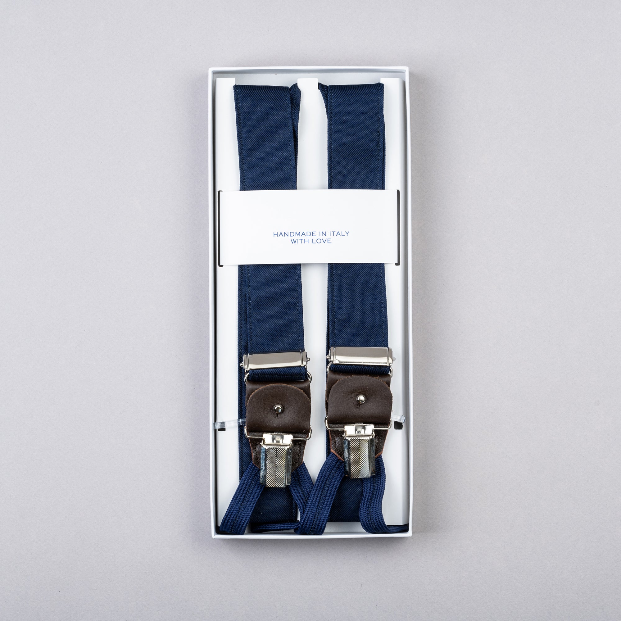 The Fine Gent Braces with Blue Fabric
