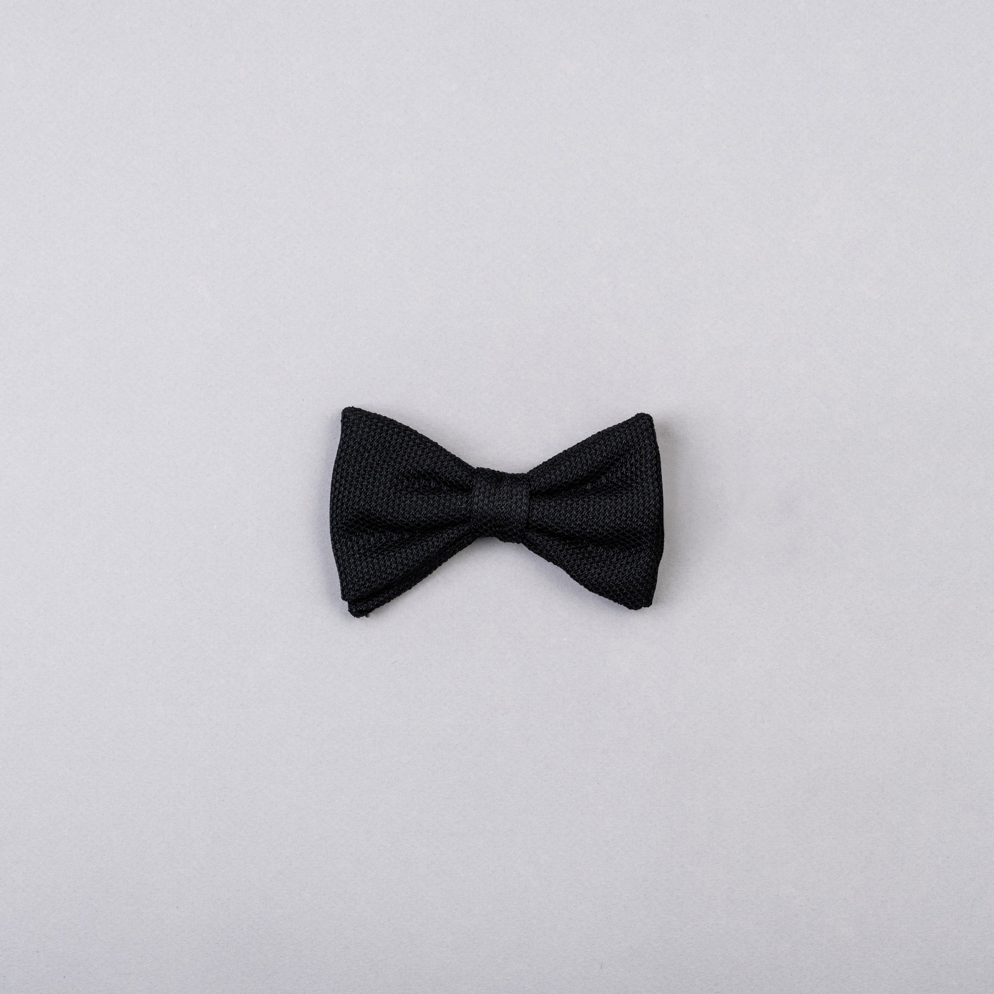 The Fine Gent Grenadine Silk Bow Tie - Black