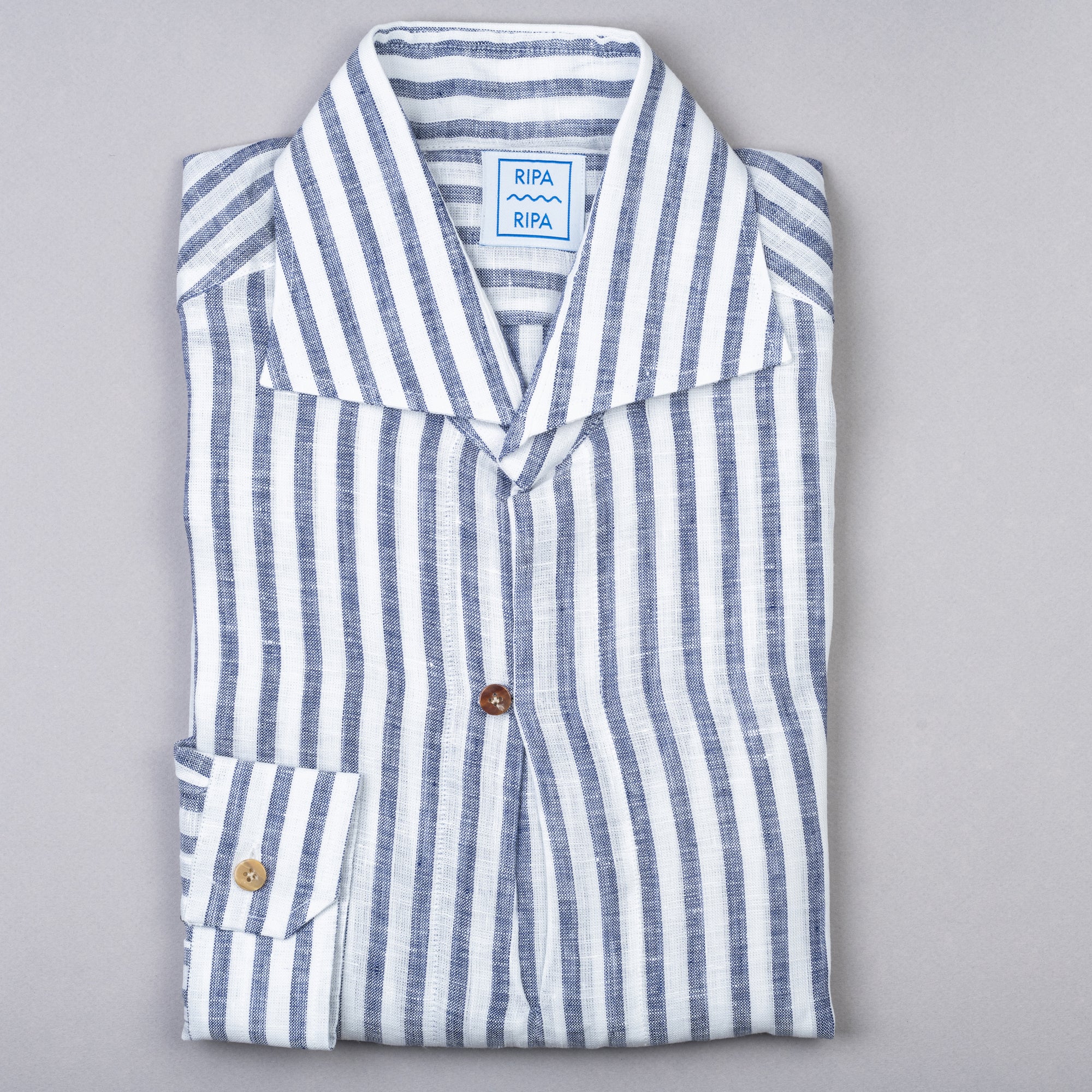 Ripa Ripa Linen Shirt Capri - Blue