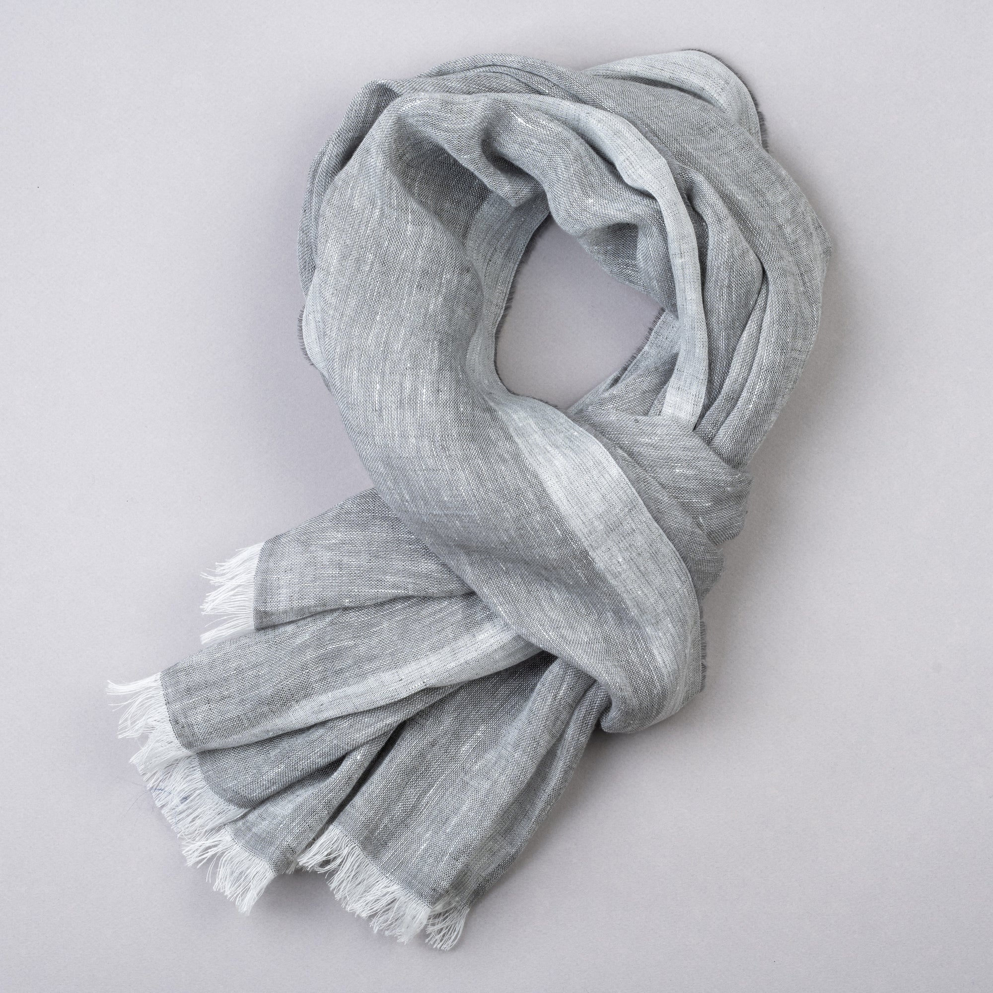 The Fine Gent  Linen Scarf - Grey