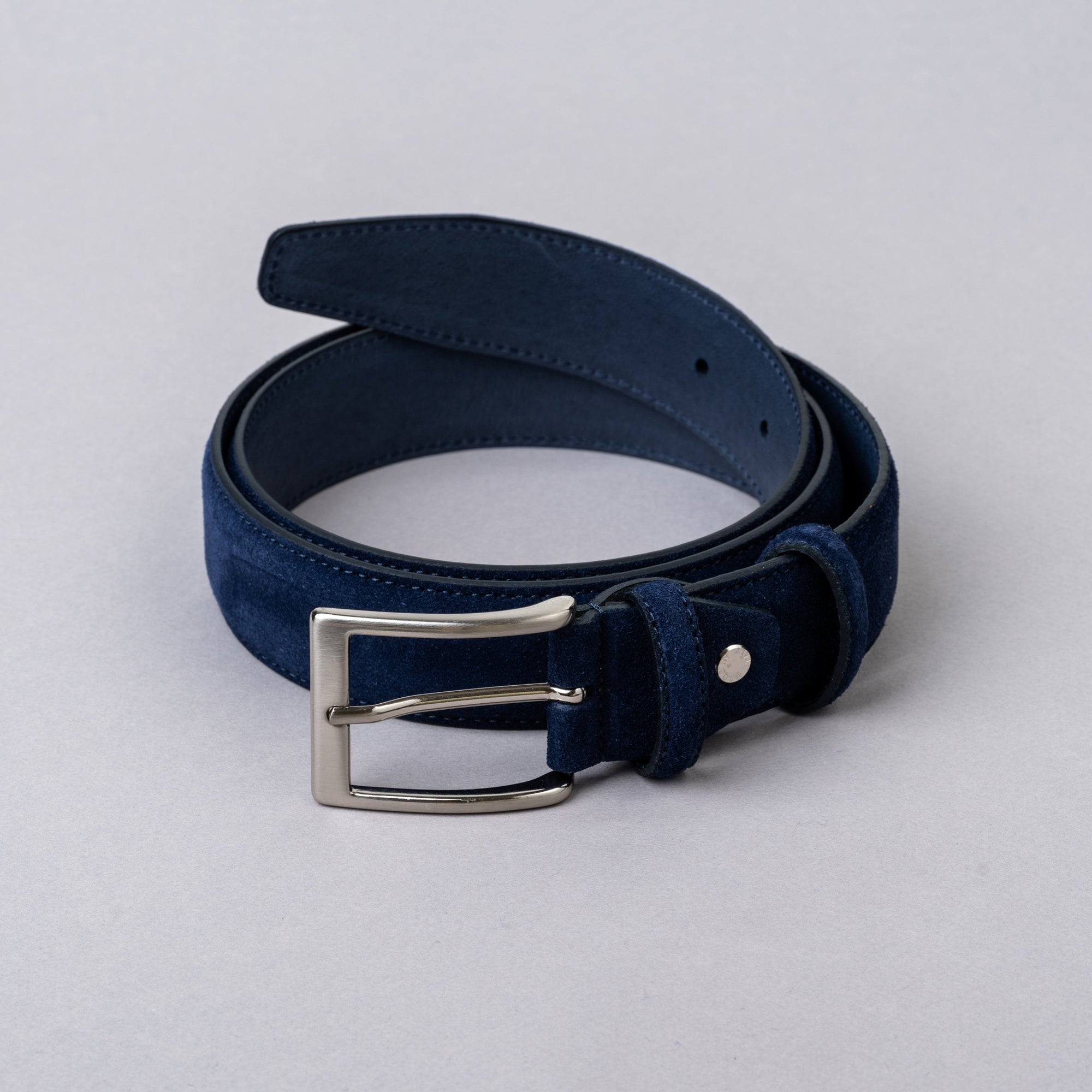 The Fine Gent Suede Leather Belts - Blue