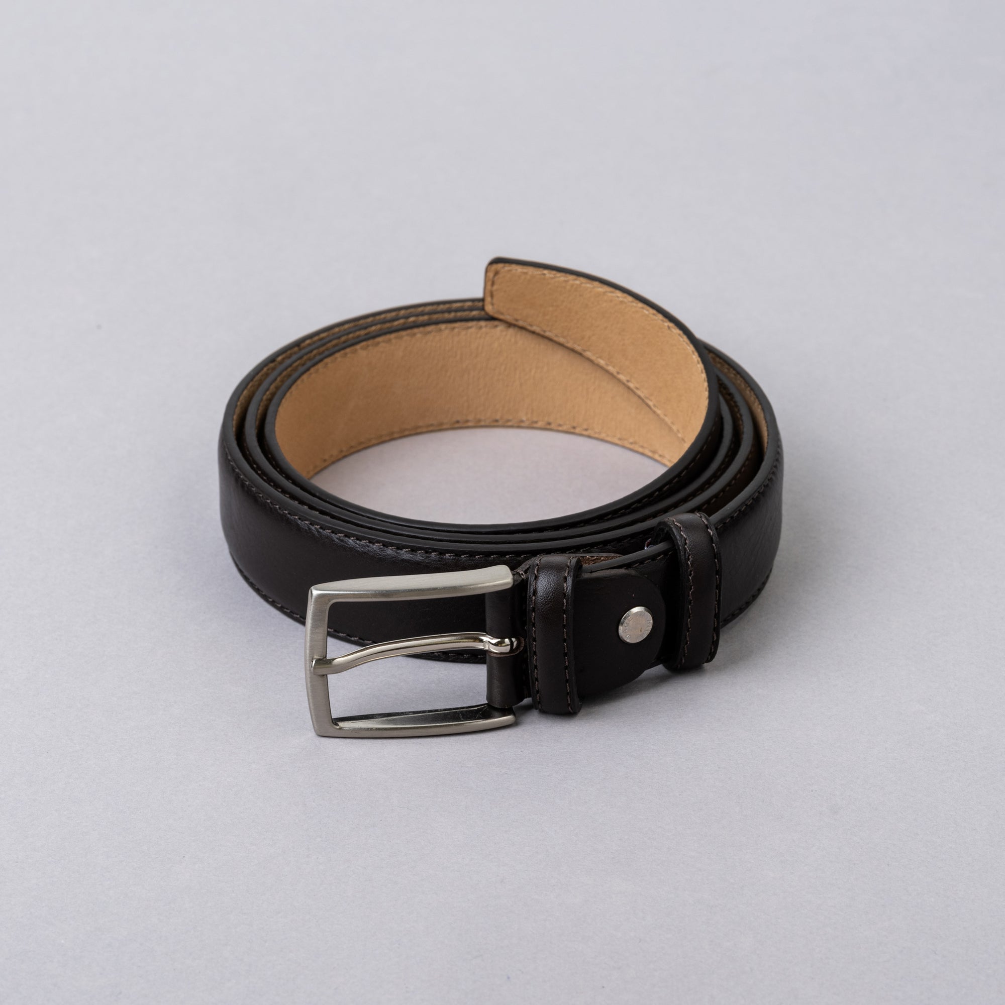 The Fine Gent Leather Belt - Dark Brown